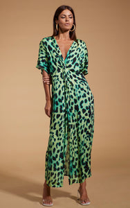 Makuna Dress in Lime Leopard