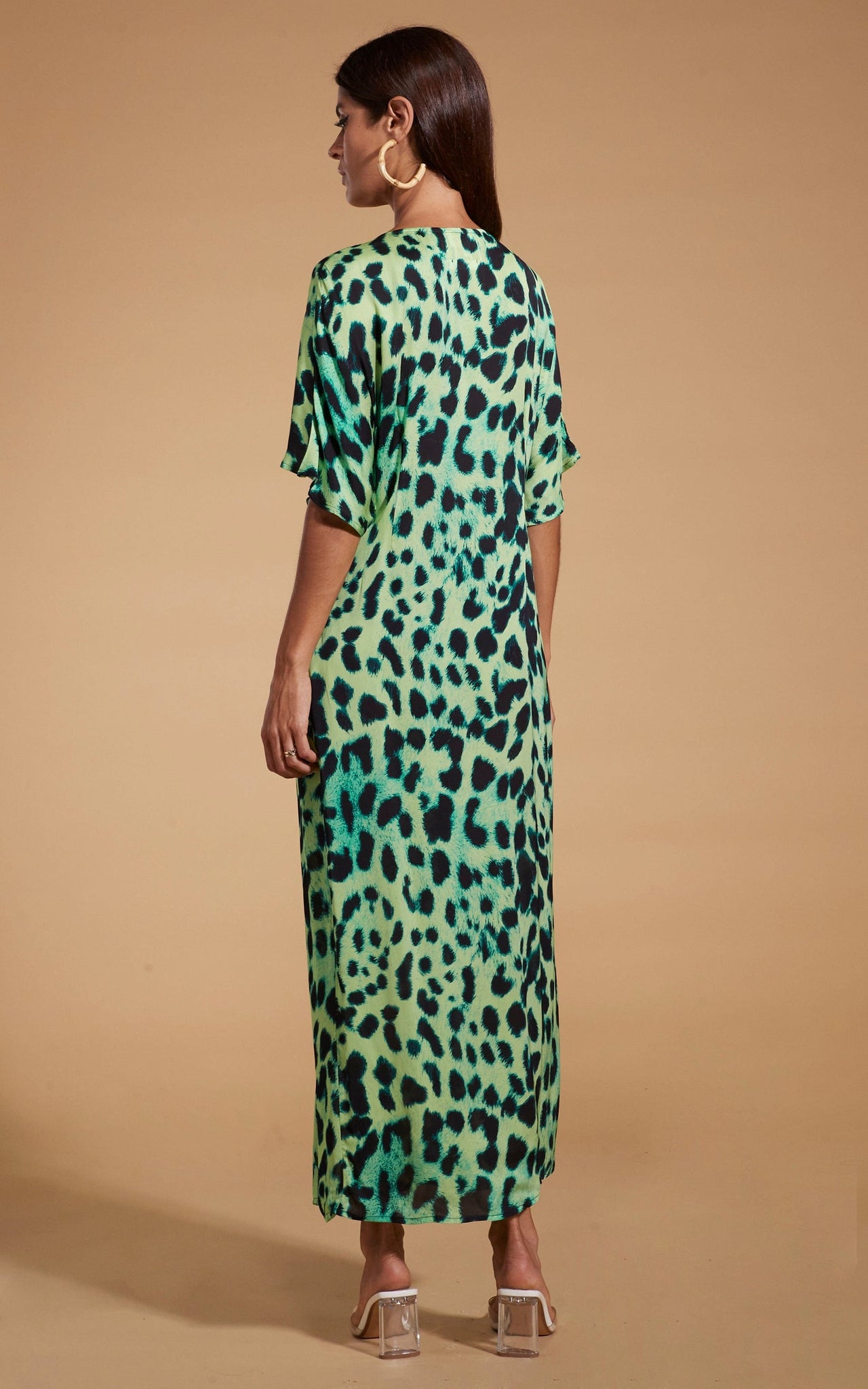 Makuna Dress in Lime Leopard Just Peachy Dubai