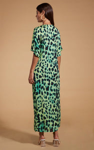 Makuna Dress in Lime Leopard