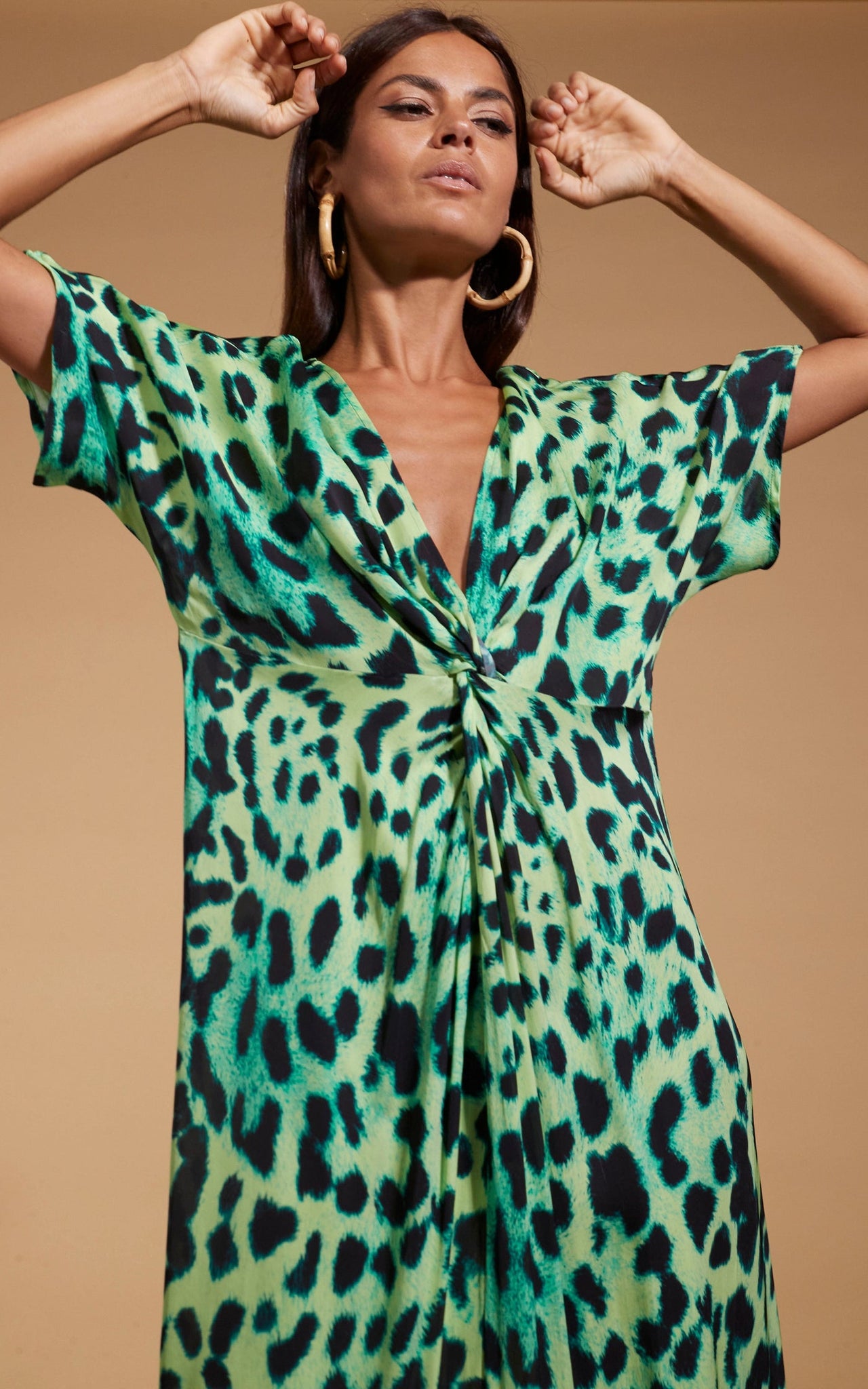Makuna Dress in Lime Leopard Just Peachy Dubai
