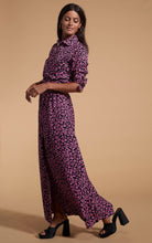 Load image into Gallery viewer, Dove Dress In Pink On Black Leopard