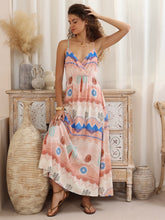 Load image into Gallery viewer, Pink and Blue Desert Scape Maxi Dress
