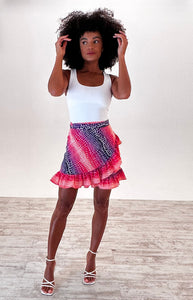 Lucia Wrap Skirt in Rainbow