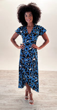 Load image into Gallery viewer, Cleo Maxi Dress in Teal Leopard