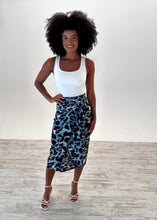 Load image into Gallery viewer, Jennie Wrap Skirt in Sage Leopard