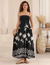 Load image into Gallery viewer, Palm Tree Print Maxi Dress
