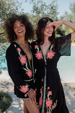 Load image into Gallery viewer, Aloha Embroidered Flowers Maxi Dress