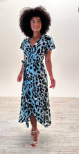 Load image into Gallery viewer, Cleo Maxi Dress in Sage Leopard Print