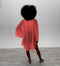 Load image into Gallery viewer, Khloe Kimono in Neon Coral
