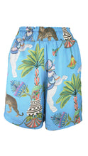 Load image into Gallery viewer, Amalfi Shorts in Lunch with Leopards Print