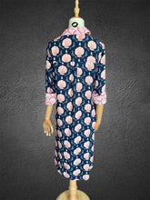 Load image into Gallery viewer, Amalfi Cotton Shirt Dress Navy Pink Shell