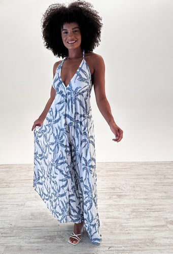 Bex Maxi Dress in Palm Print