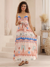 Load image into Gallery viewer, Pink and Blue Desert Scape Maxi Dress