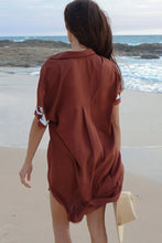 Load image into Gallery viewer, Ocean Club Shirt Dress, Brown