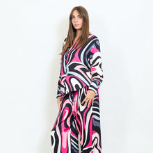 Load image into Gallery viewer, Psychedelic Swirl Print Button-down Blouse