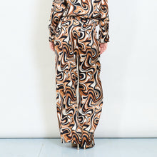 Load image into Gallery viewer, Retro Swirl Print Wide-leg Trousers