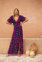 Load image into Gallery viewer, Ivorie Dress in Navy with Pink Daisy