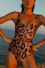 Load image into Gallery viewer, HALO Kiara Belted Swimsuit in Leopard