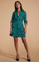 Load image into Gallery viewer, Jonah Shirt Dress in Green Snake
