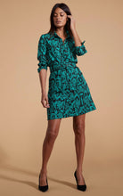 Load image into Gallery viewer, Jonah Shirt Dress in Green Snake