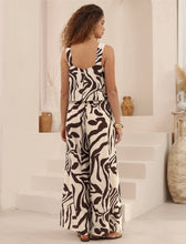 Load image into Gallery viewer, Animal Print Wide Leg Jumpsuit