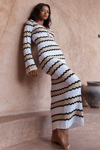 Load image into Gallery viewer, Caprice Maxi Dress in Sand Combo