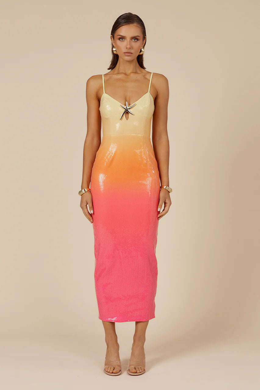 Benito Midi Dress in Tropical