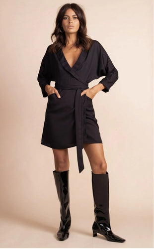 Valley Mini Dress in Black (sun damaged)