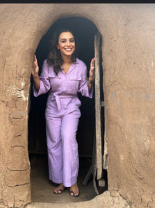 Amalfi Jumpsuit in Lilac (sun damaged)