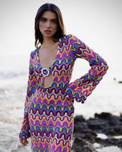 Load image into Gallery viewer, Abby Crochet Maxi Dress in Purple