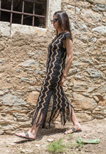 Load image into Gallery viewer, Gypsy Dress in Black and Gold