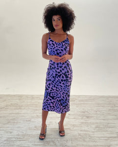 Sienna Midaxi Dress in Lilac Leopard Just Peachy Dubai