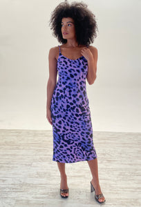 Sienna Midaxi Dress in Lilac Leopard