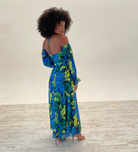 Load image into Gallery viewer, Karma Maxi Dress in Blue Floral