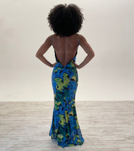 Load image into Gallery viewer, Marlini Maxi Dress in Blue Floral
