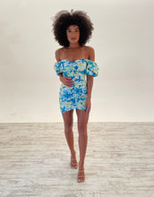 Load image into Gallery viewer, Ashlyn Mini Dress in Teal Floral