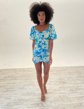 Load image into Gallery viewer, Ashlyn Mini Dress in Teal Floral