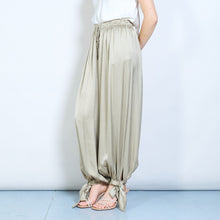 Load image into Gallery viewer, Tie-hem Balloon drawstring pants in Gold