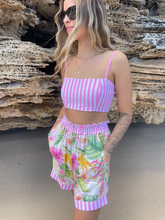 Load image into Gallery viewer, Kaia Stripe Tropical Shorts