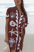Load image into Gallery viewer, Ocean Club Shirt Dress, Brown