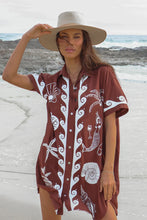 Load image into Gallery viewer, Ocean Club Shirt Dress, Brown
