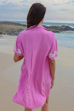 Load image into Gallery viewer, Ocean Club Shirt Dress Pink