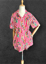 Load image into Gallery viewer, Red White Papaya Cotton Block Print Pyjamas Shorts Set