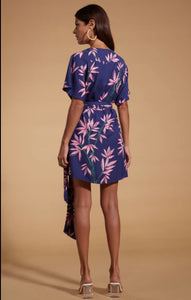 Kansas Mini Wrap dress in Bamboo Navy