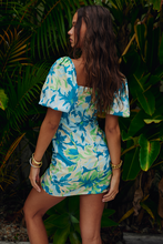 Load image into Gallery viewer, Ashlyn Mini Dress in Teal Floral
