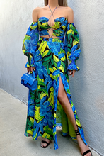 Load image into Gallery viewer, Karma Maxi Dress in Blue Floral