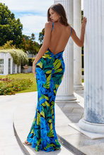 Load image into Gallery viewer, Marlini Maxi Dress in Blue Floral