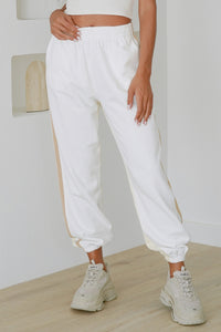 Boston Sweatpants in Cream/White