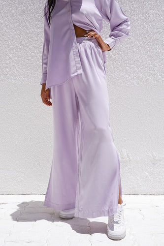 Brisbane Wide Leg Trouser in Lilac