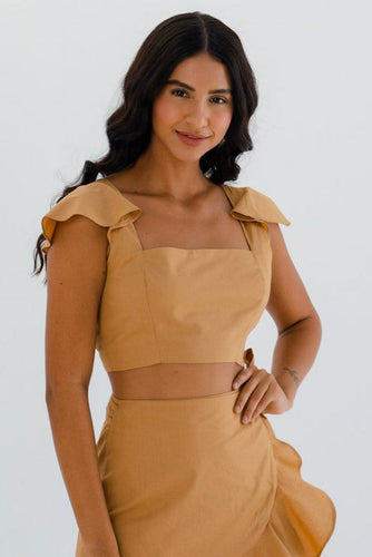 Seminyak Crop Top in Dune